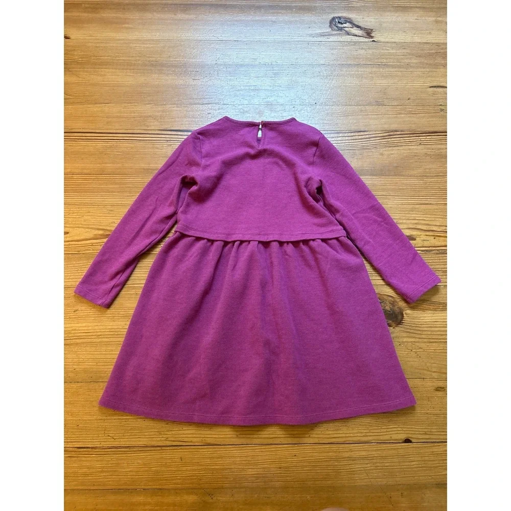 Vineyard Vines Dress‎ Girls Purple Long Sleeve Pique Knit Whale SIZE M (12-14)